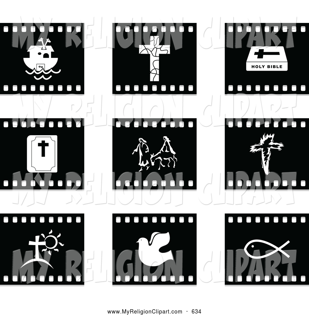 Christian Clip Art Black and White Icons