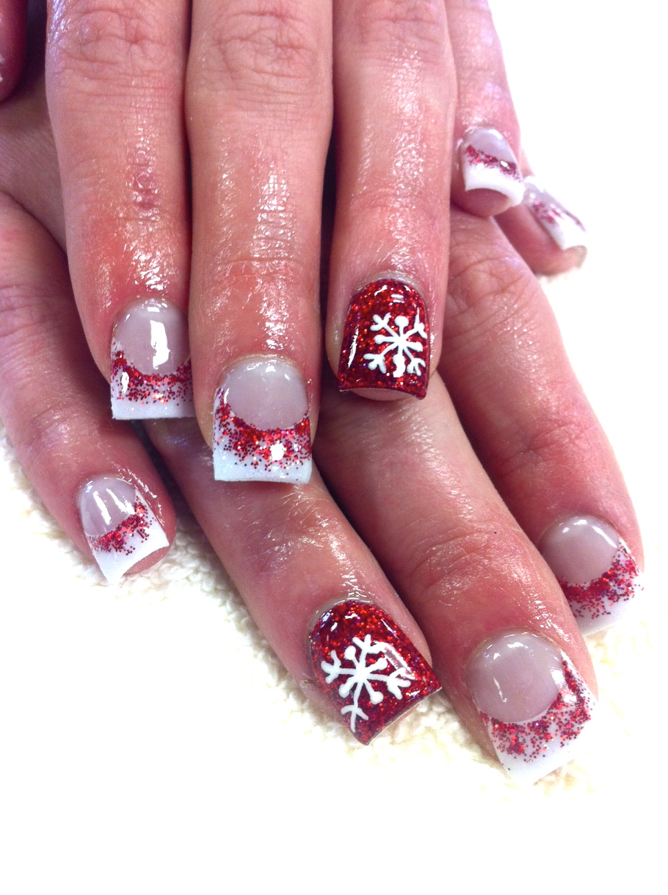 Christmas Acrylic Nail Art