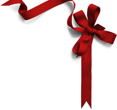 Christmas Red Ribbon Transparent