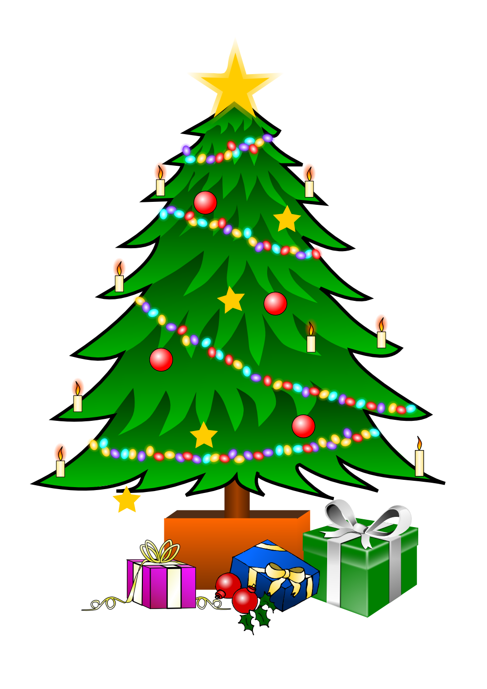 Christmas Tree Graphics Clip Art