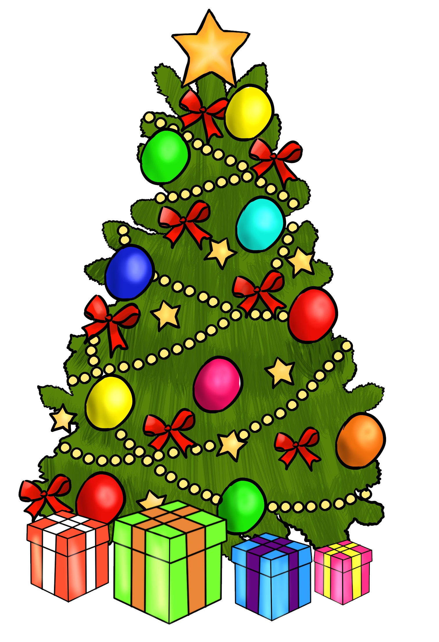 Christmas Tree Presents Clip Art