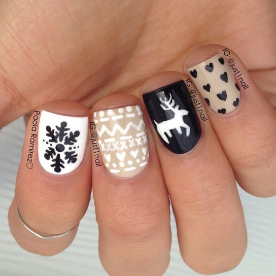 Christmas Winter Nail Art Design