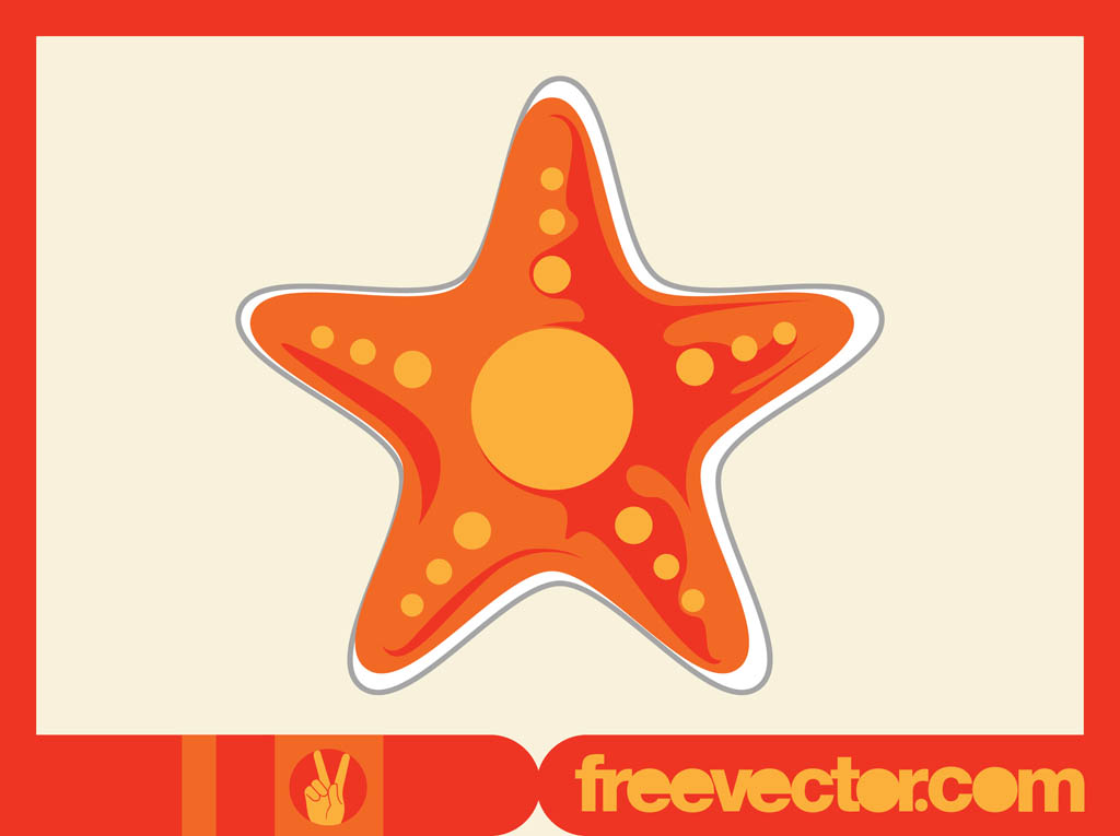 Clip Starfish Vector Art