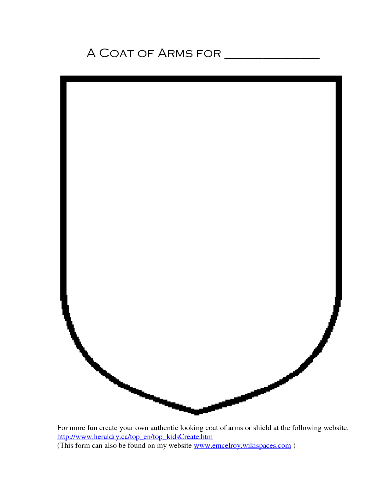 Coat of Arms Shield Template