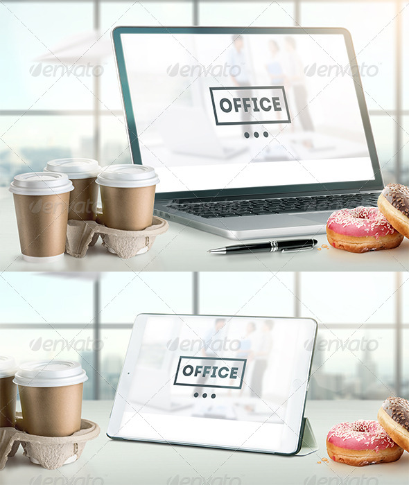 Computer Mock Up Psd