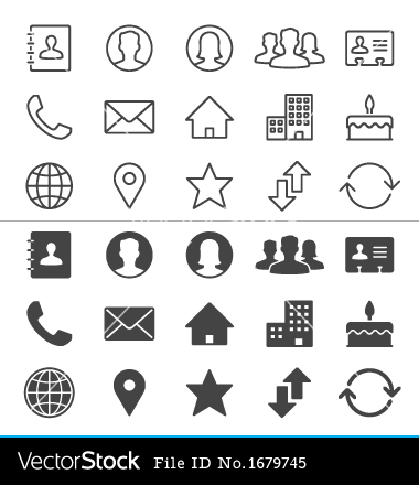 Contact Icons Vector Free