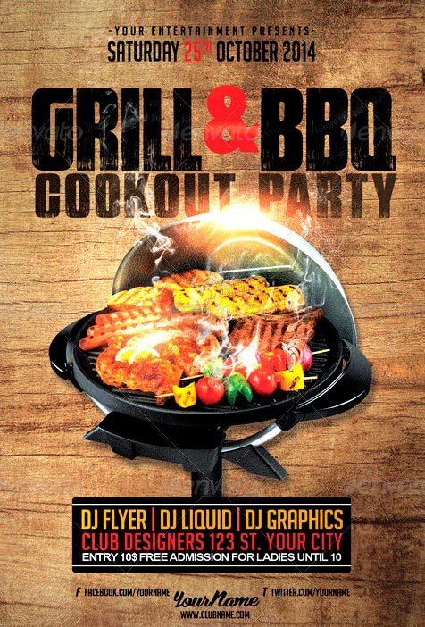 Cookout Flyer Template Cookout Flyer Template