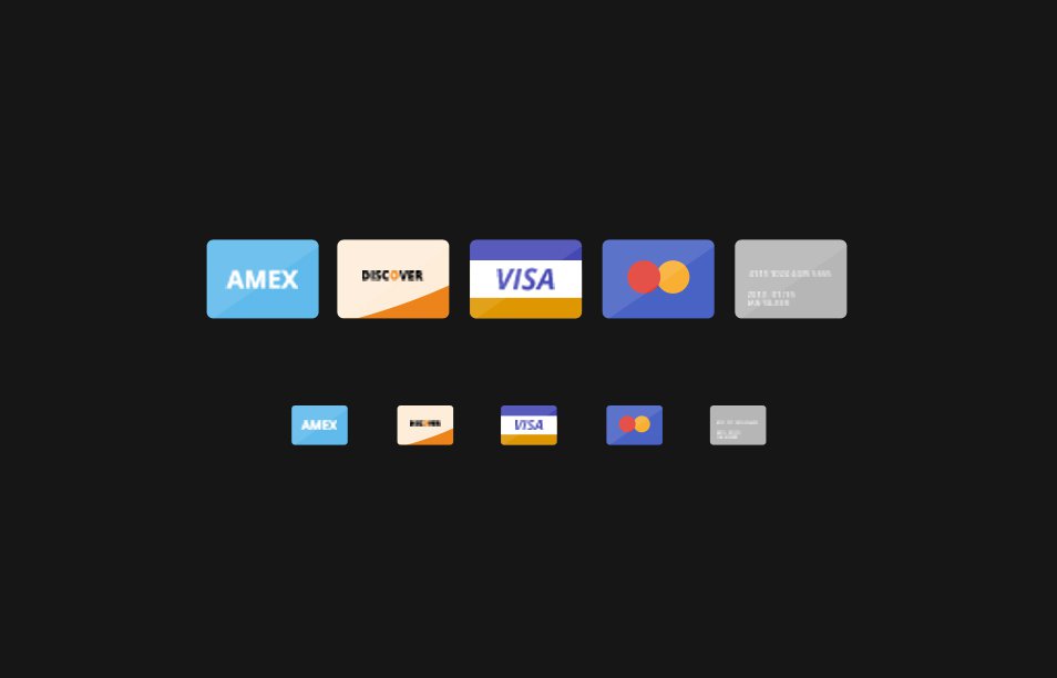 Credit Card Flat Icons