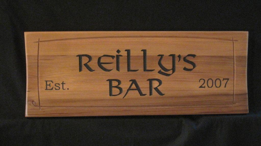 Custom Wood Carved Bar Signs