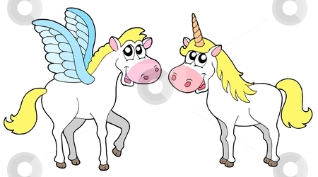 Cute Cartoon Unicorns Pegasus