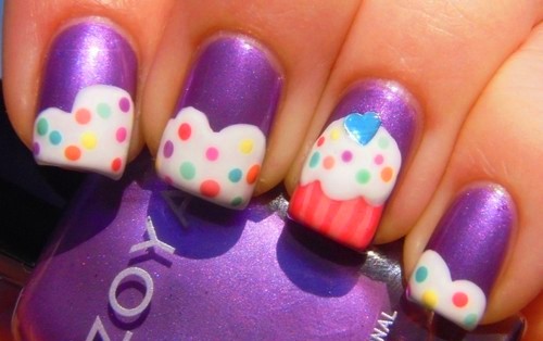 Cute Cupcake Nail Design