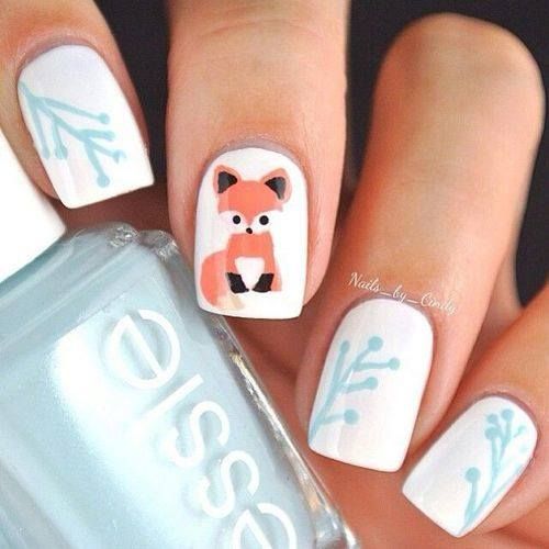 Cute Fox Nail Art