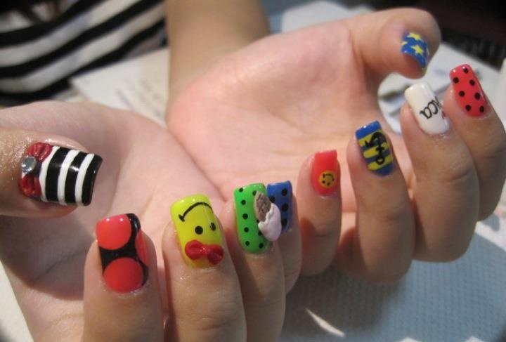 Each Finger Different Nail Art Designs