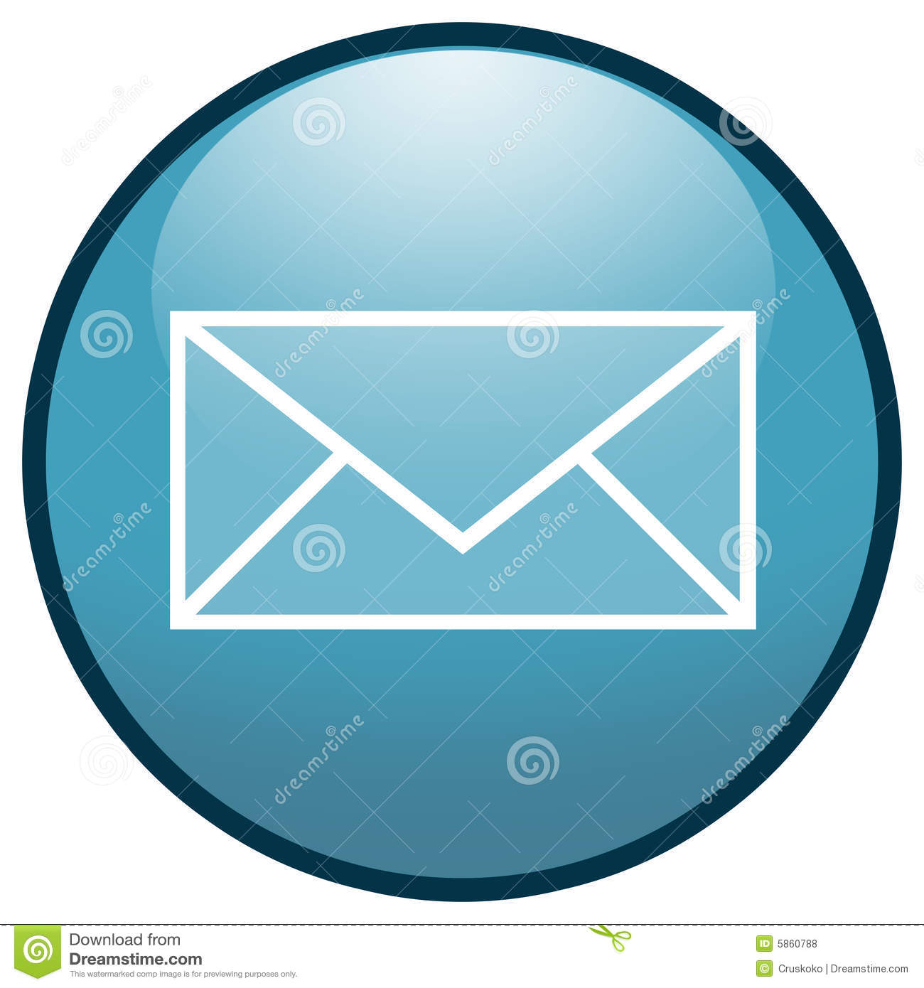 Email Envelope Icon Button