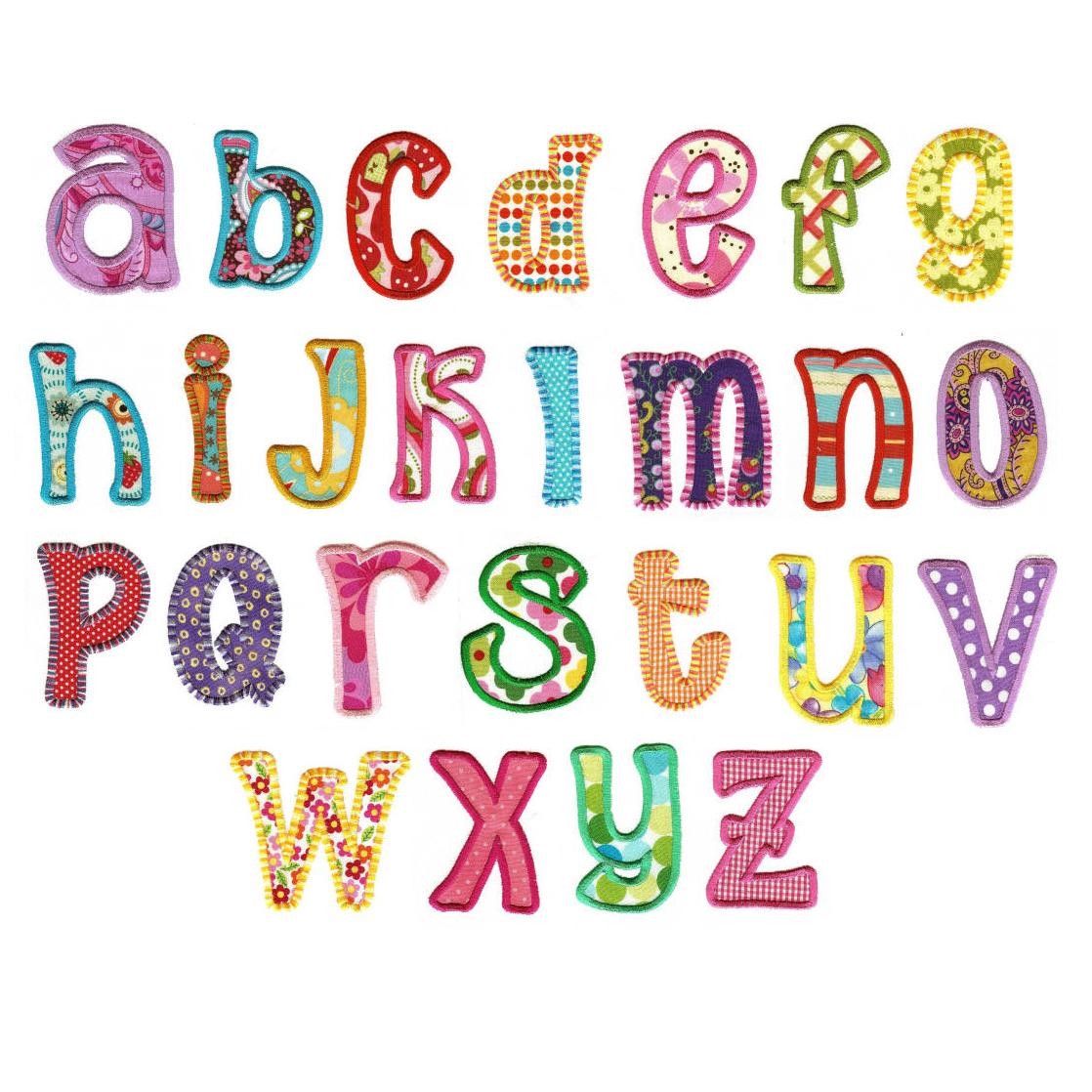 Embroidery Applique Alphabet Design Fonts