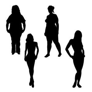 Fat Girl Silhouette
