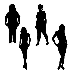 Fat Girl Silhouette