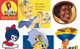 Female Advertising Icons Logos