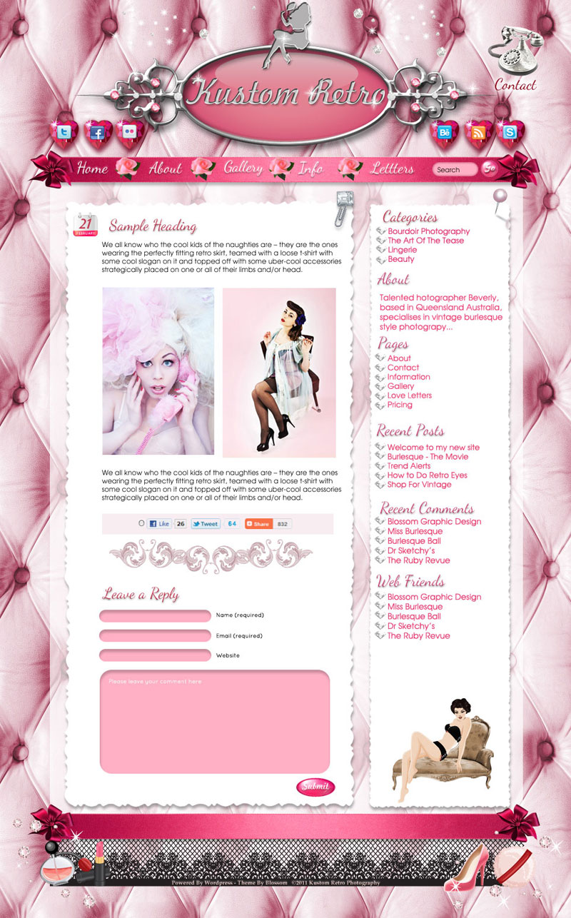 Feminine Boutique Website Designs