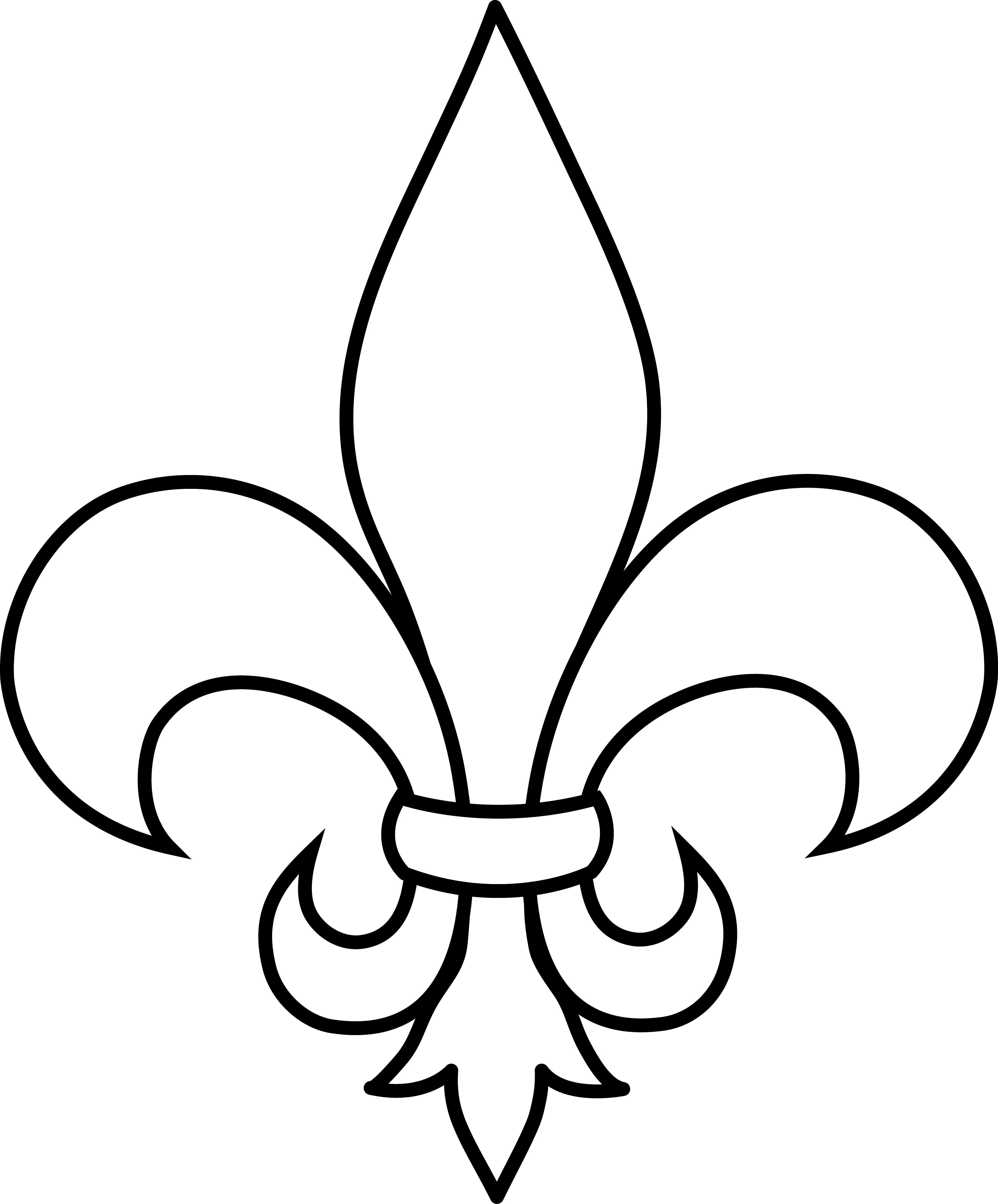 Fleur De Lis Outline