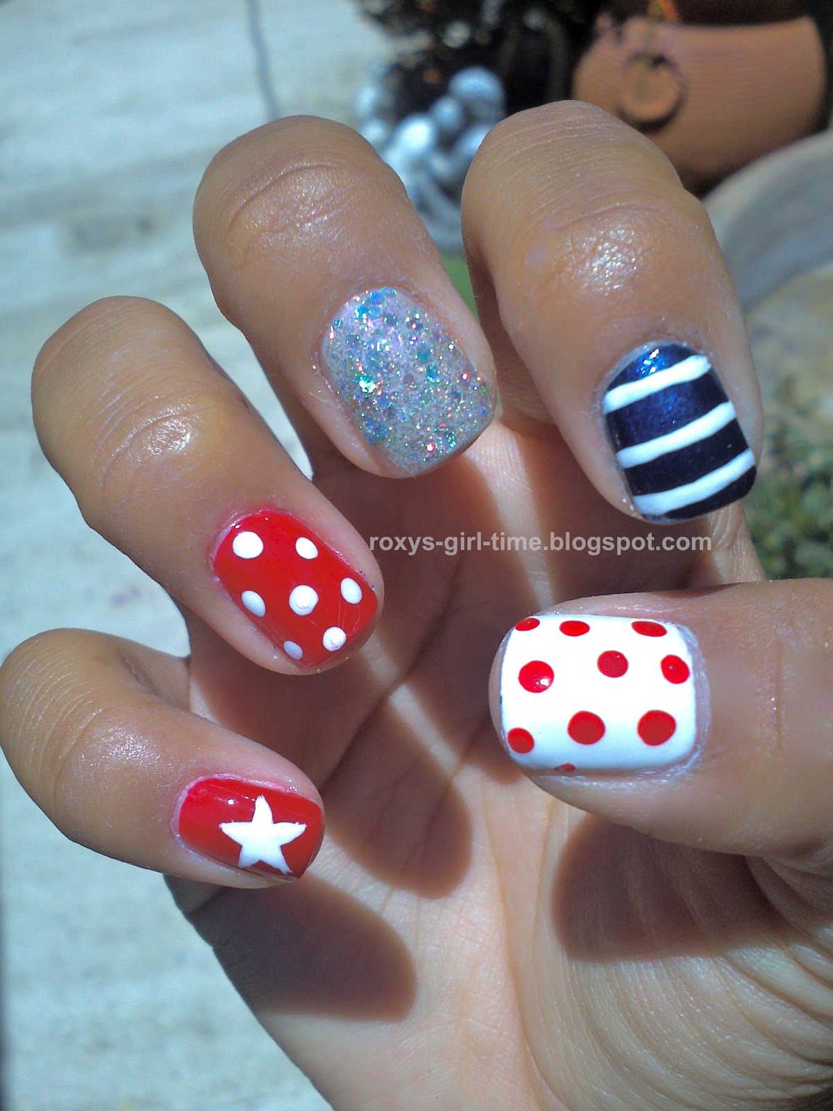 Fourth of July Acrylic Nail Designs