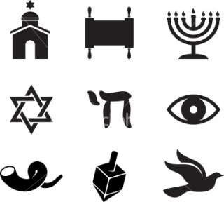 Free Jewish Clip Art Black and White Icons