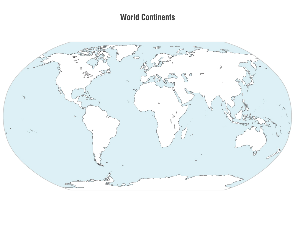 Free Map of World Continents