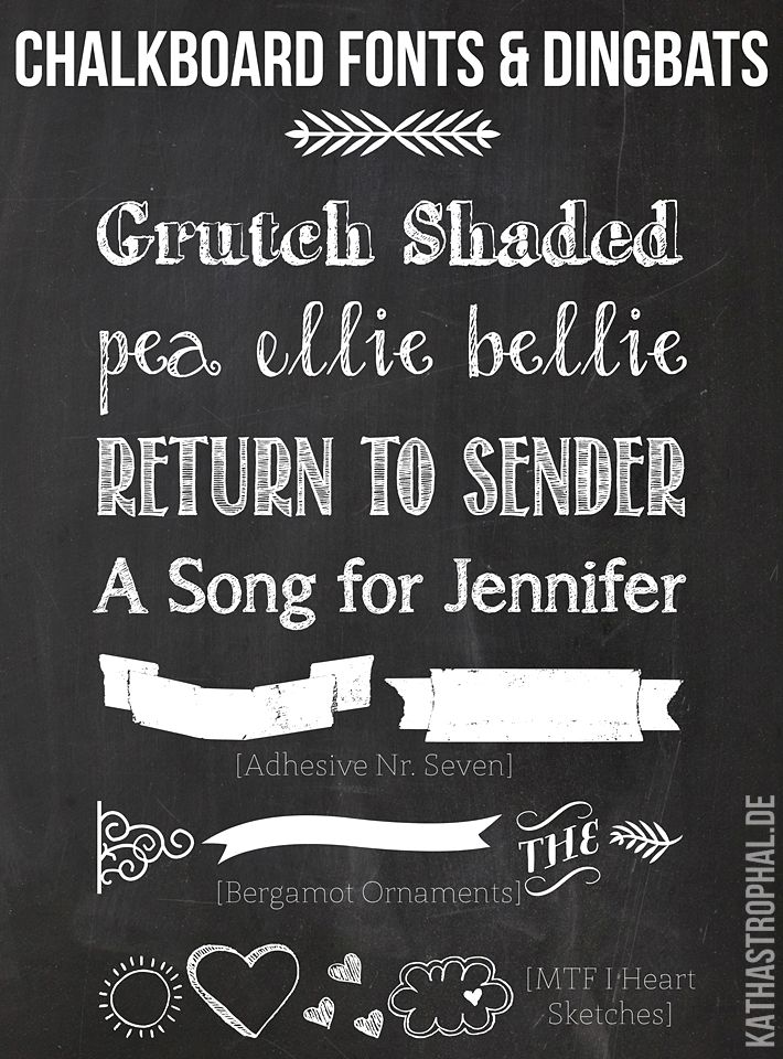 8 Free Chalkboard Fonts And Dingbats Images