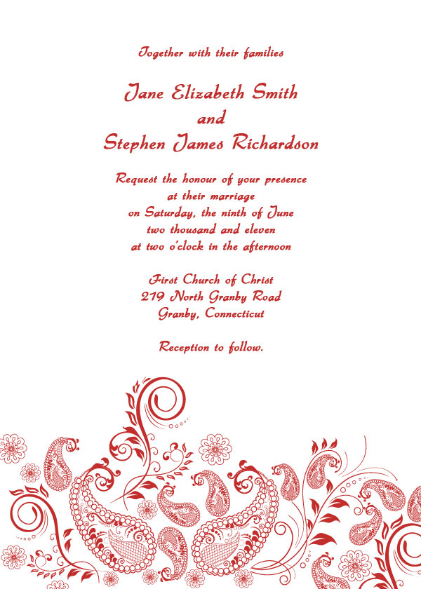 Free Printable Wedding Invitation Templates