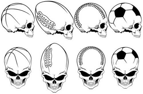 Free Skull Vector Art Football