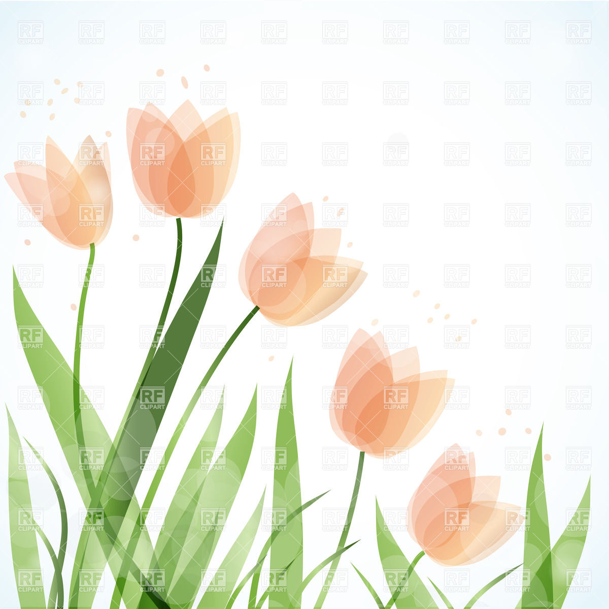 Free Tulip Border Clip Art