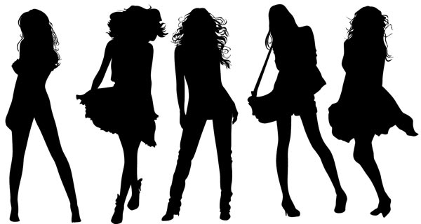 Free Vector Silhouettes Girls