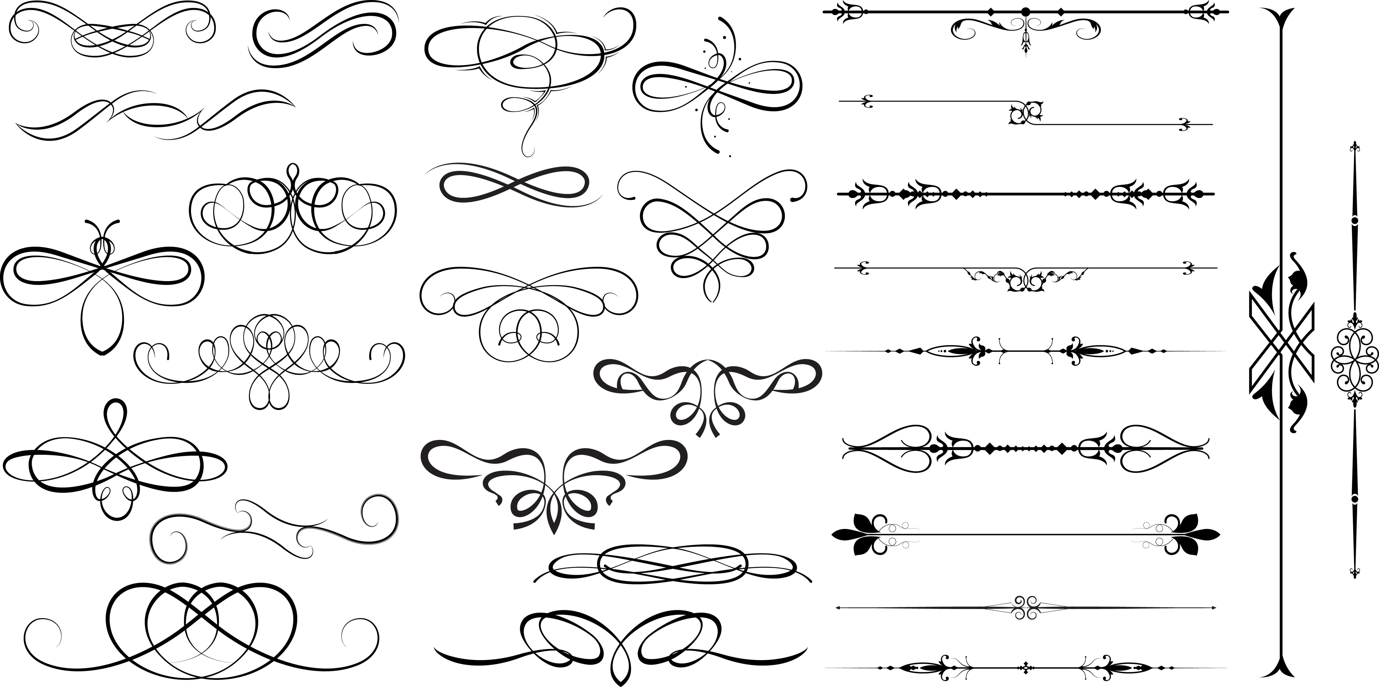 Free Vector Swirls Elements