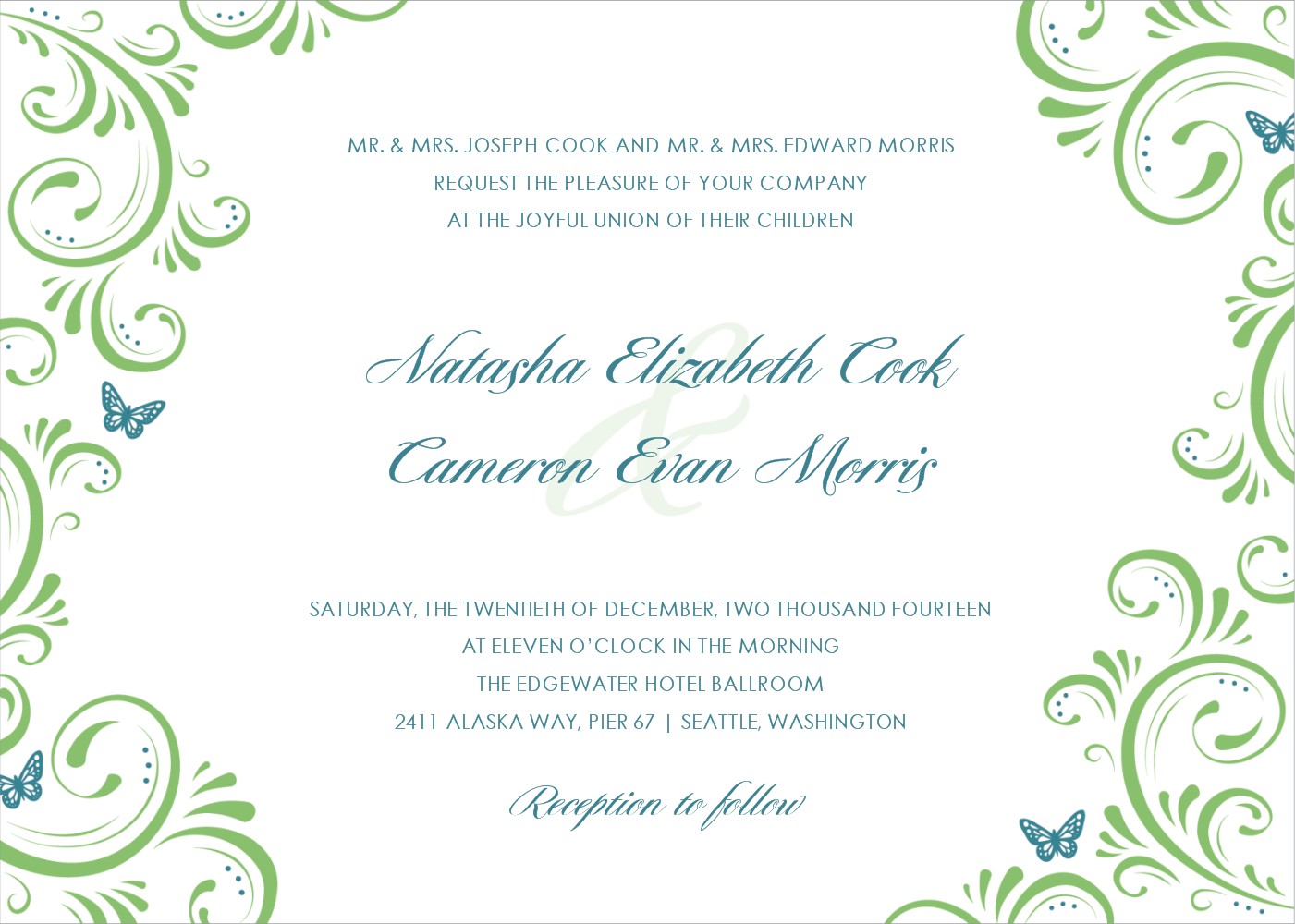 23 Wedding Invitation Templates Images - Free Wedding Invitation With Regard To Free E Wedding Invitation Card Templates