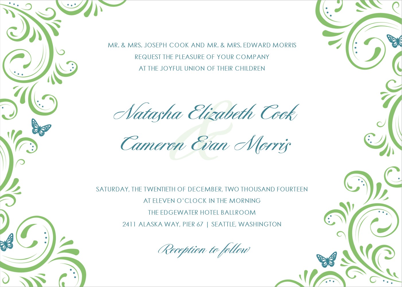 Free Wedding Invitation Card Template Free Wedding Invitation Card Template
