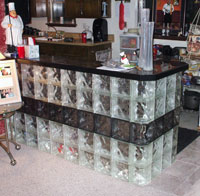 Glass Block Bar Designs