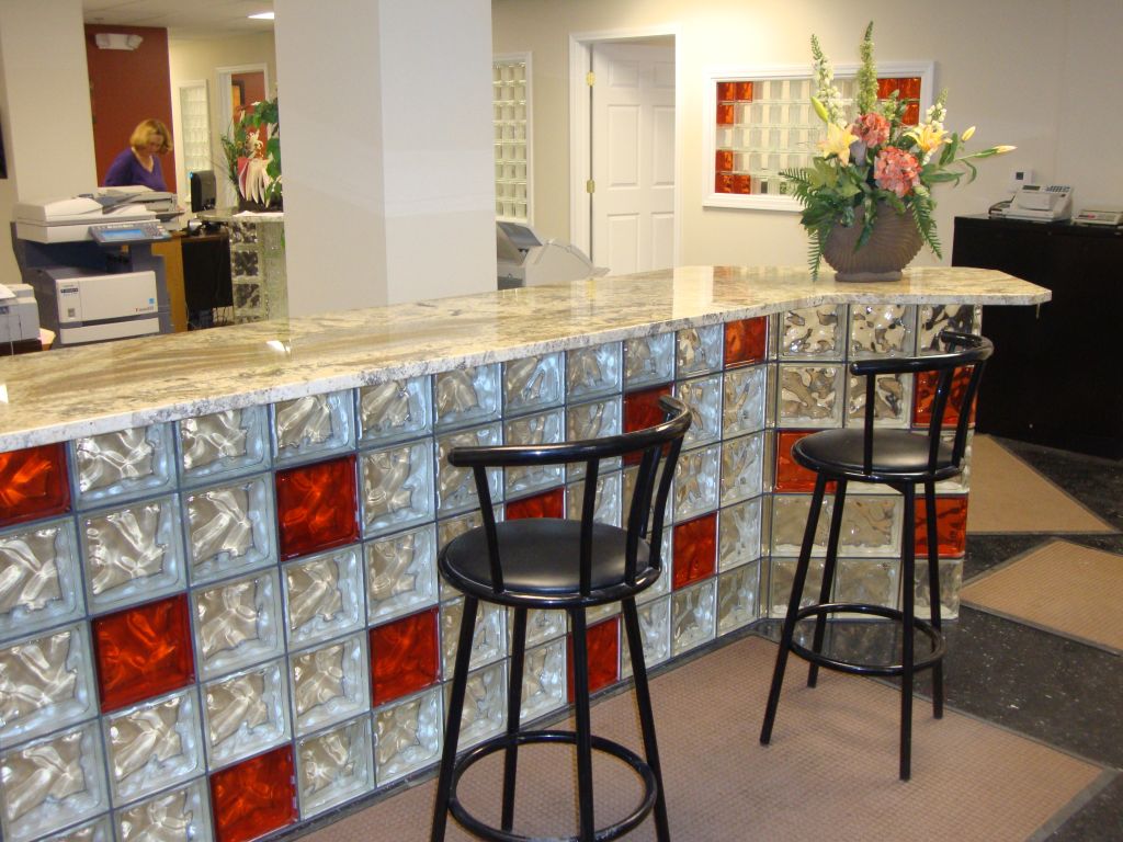 Glass Block Bar Designs