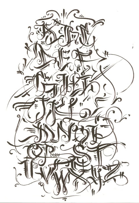Graffiti Calligraphy Alphabet Graffiti Calligraphy Alphabet
