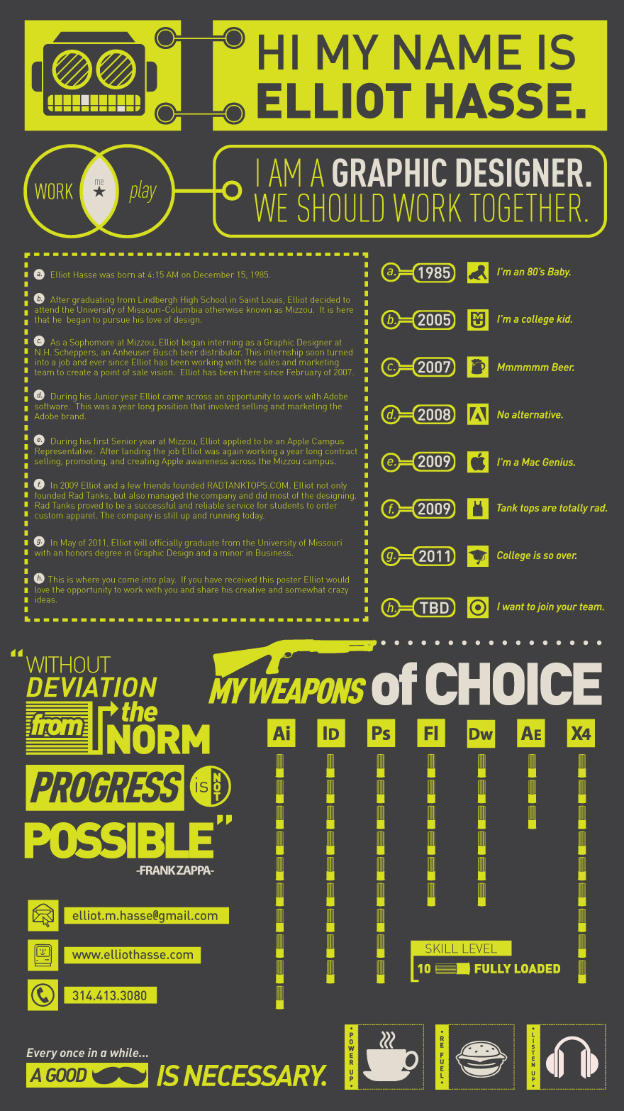 Graphic Design Resume Infographic