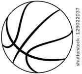 Half Basketball Outline Vector