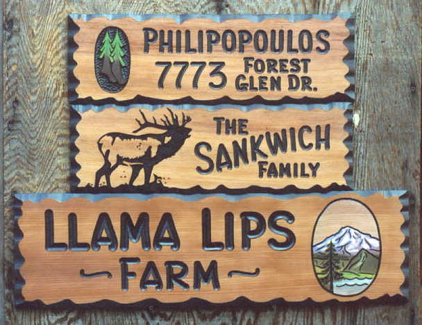Hand Carved Wood Signs