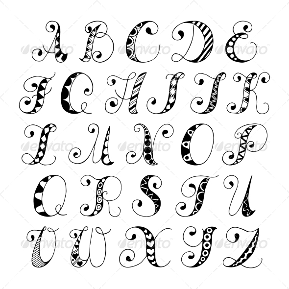 Hand Drawn Fonts Alphabet Letters Hand Drawn Fonts Alphabet Letters