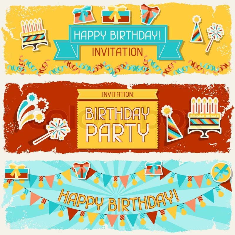 Happy Birthday Banner Vector