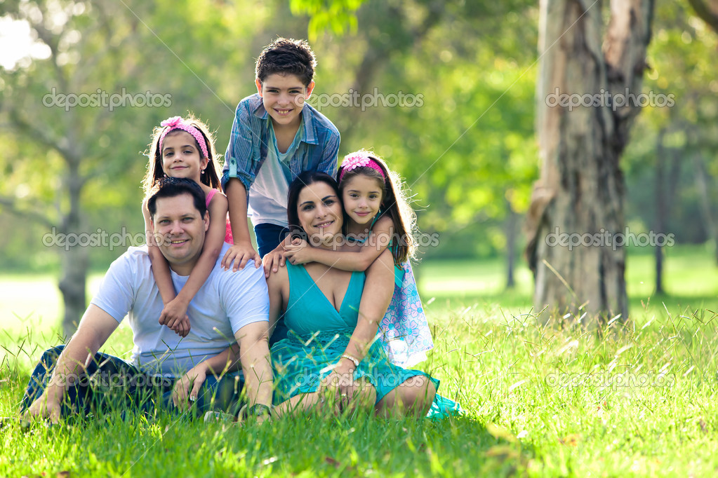 Happy Family Having Fun Outdoors