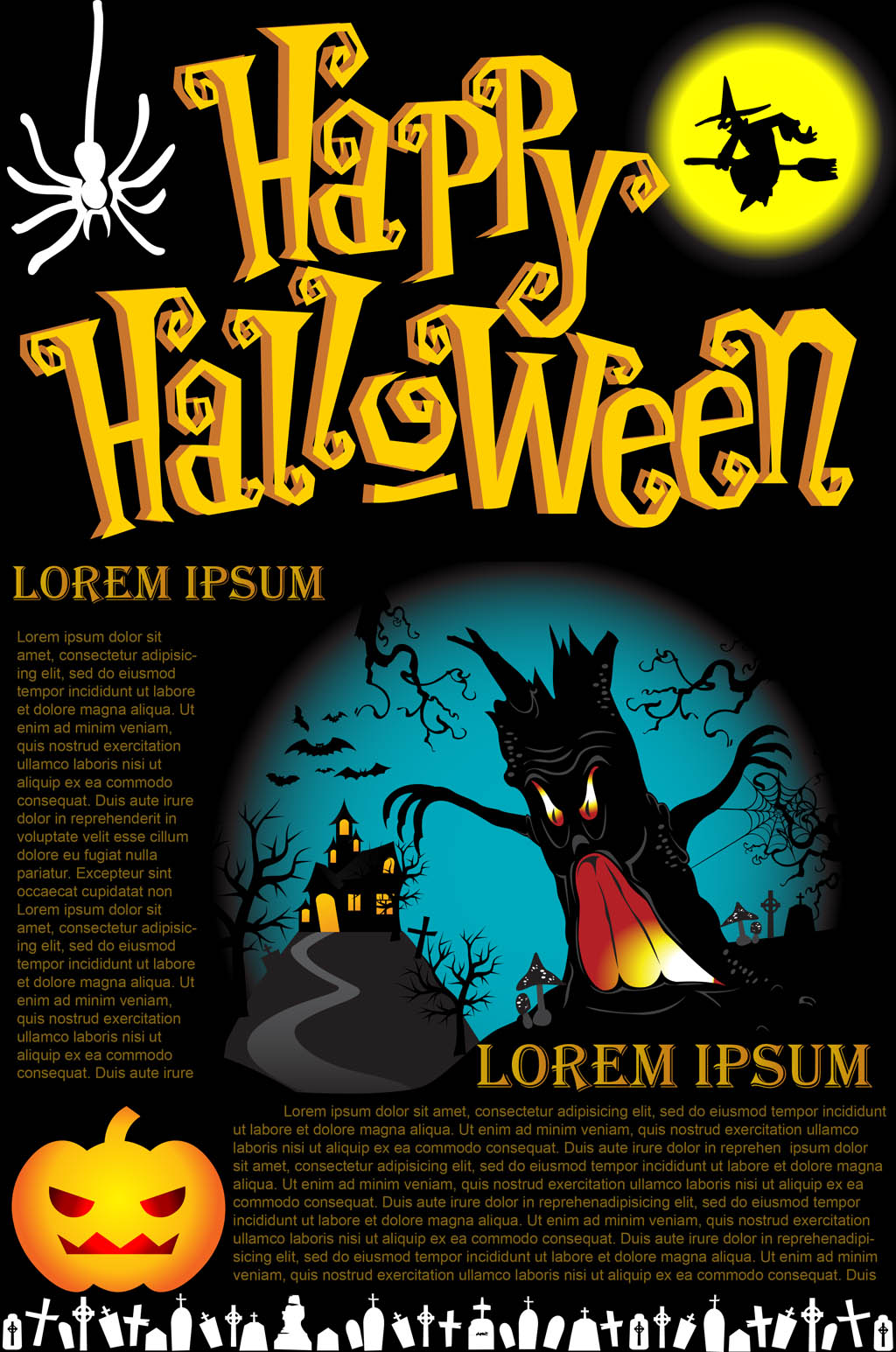 Happy Halloween Vector Graphic Happy Halloween Vector Graphic