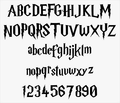 type in harry potter font