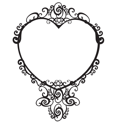 Heart Vintage Frame Vector