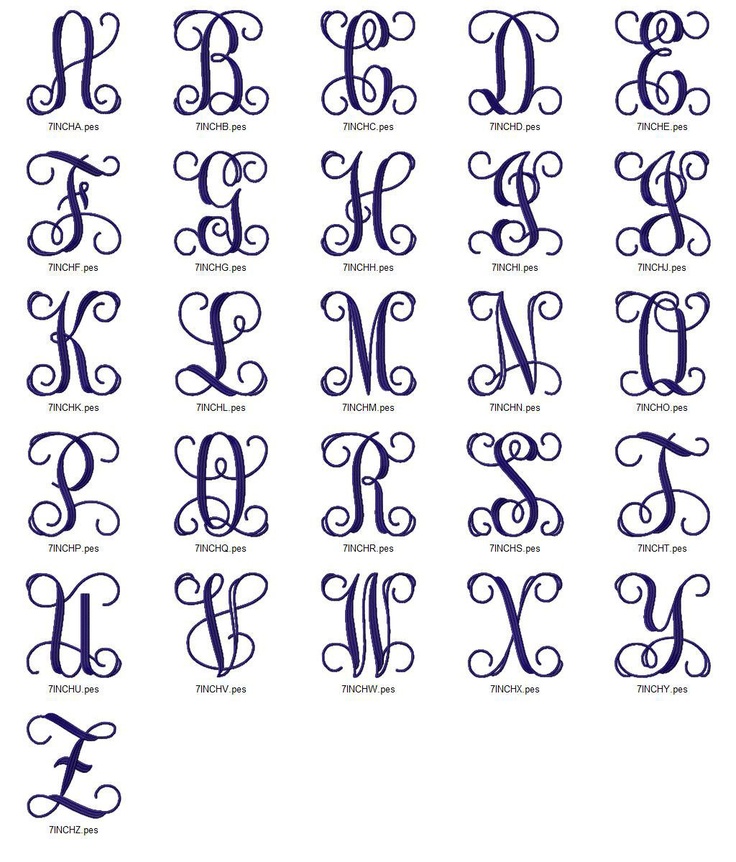 Intertwined Vine Monogram Font