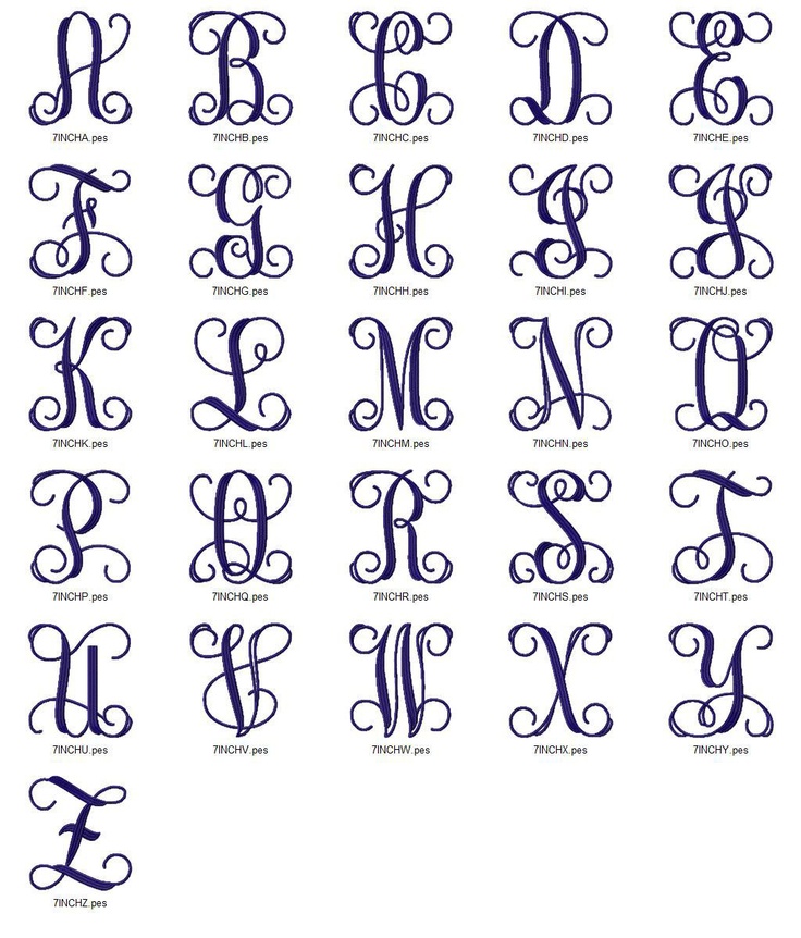 Intertwined Vine Monogram Font Intertwined Vine Monogram Font