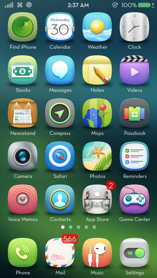 iOS 8 Cydia Winterboard Themes